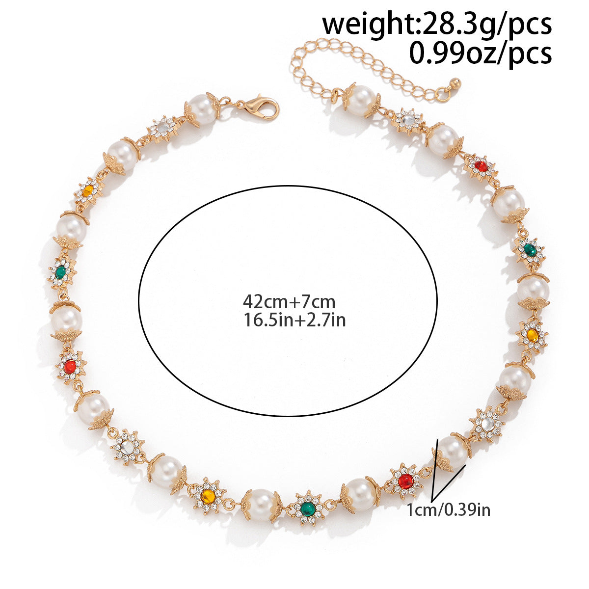 Wholesale men's pearl flower necklace clavicle chain